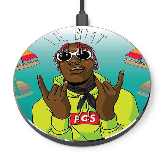 Pastele Lil Yachty Lil Boat Custom Personalized Gift Wireless Charger Custom Phone Charging Pad iPhone Samsung
