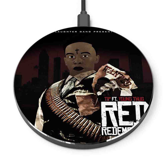 Pastele Tip Feat Young Thug Red Redemption Custom Personalized Gift Wireless Charger Custom Phone Charging Pad iPhone Samsung