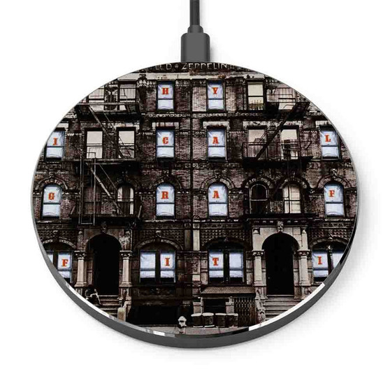 Pastele Physical Graffiti Led Zeppelin Custom Personalized Gift Wireless Charger Custom Phone Charging Pad iPhone Samsung