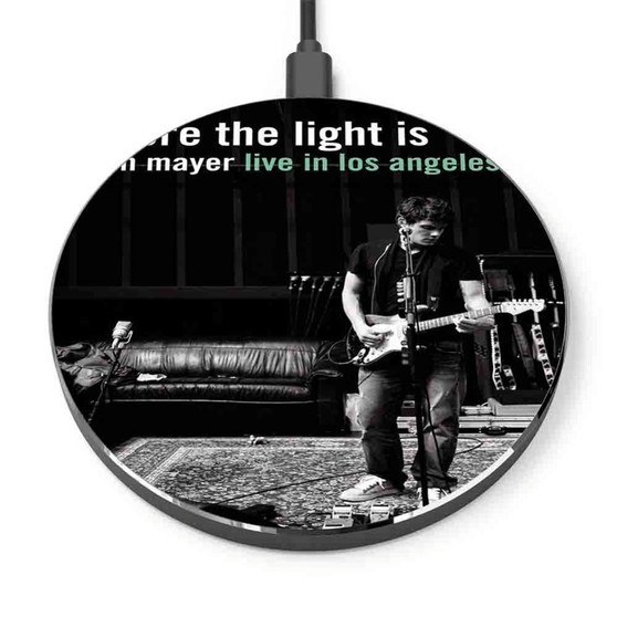 Pastele John Mayer Where The Light Is Custom Personalized Gift Wireless Charger Custom Phone Charging Pad iPhone Samsung