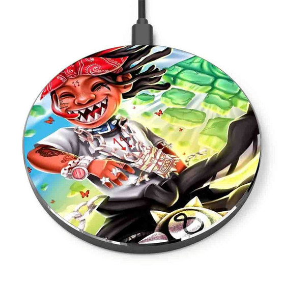 Pastele Nelly Trippie Redd Custom Personalized Gift Wireless Charger Custom Phone Charging Pad iPhone Samsung