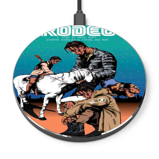 Pastele Travis Scott Rodeo Custom Personalized Gift Wireless Charger Custom Phone Charging Pad iPhone Samsung