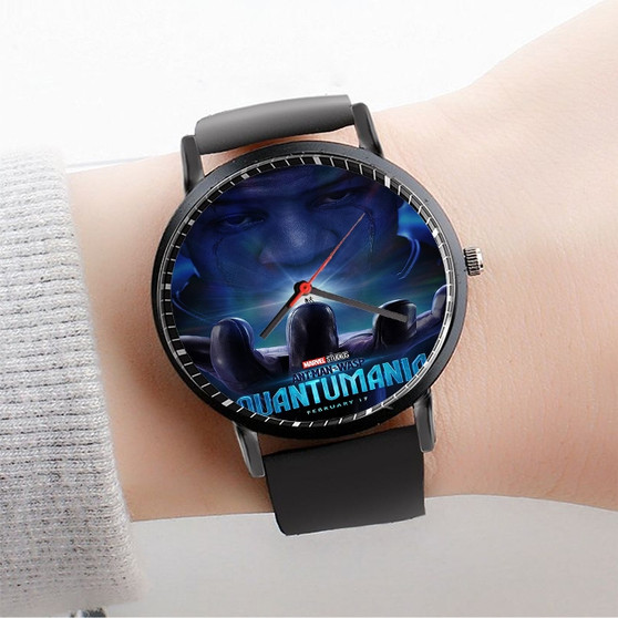 Pastele Ant Man and the Wasp Quantumania Custom Watch Awesome Unisex Black Classic Plastic Quartz Watch for Men Women Premium Gift Box Watches