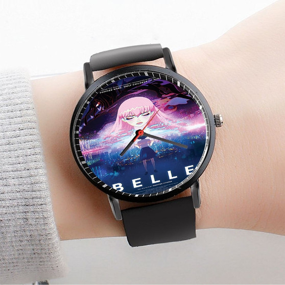 Pastele Belle Movie Custom Watch Awesome Unisex Black Classic Plastic Quartz Watch for Men Women Premium Gift Box Watches