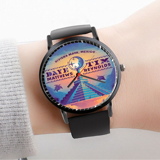 Pastele Dave Matthews 2023 Tour Custom Watch Awesome Unisex Black Classic Plastic Quartz Watch for Men Women Premium Gift Box Watches