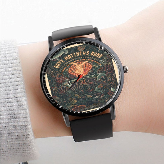 Pastele Dave Matthews Band Virginia Beach Custom Watch Awesome Unisex Black Classic Plastic Quartz Watch for Men Women Premium Gift Box Watches