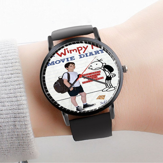 Pastele Diary of a Wimpy Kid Custom Watch Awesome Unisex Black Classic Plastic Quartz Watch for Men Women Premium Gift Box Watches