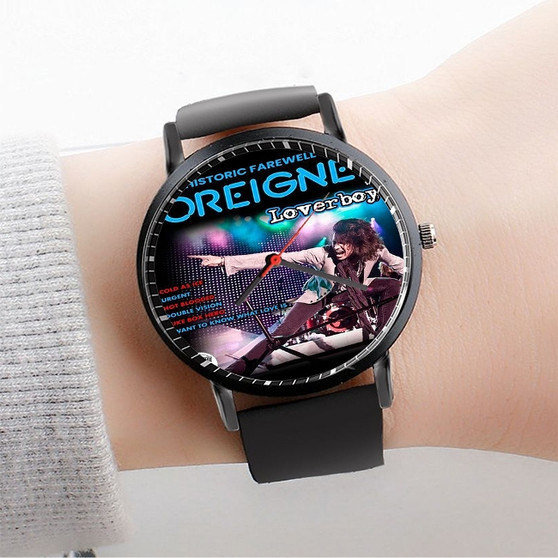 Pastele Foreigner The Historic Farewell Tour 2023 Custom Watch Awesome Unisex Black Classic Plastic Quartz Watch for Men Women Premium Gift Box Watches
