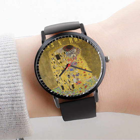 Pastele Guns N Roses Austria Custom Watch Awesome Unisex Black Classic Plastic Quartz Watch for Men Women Premium Gift Box Watches