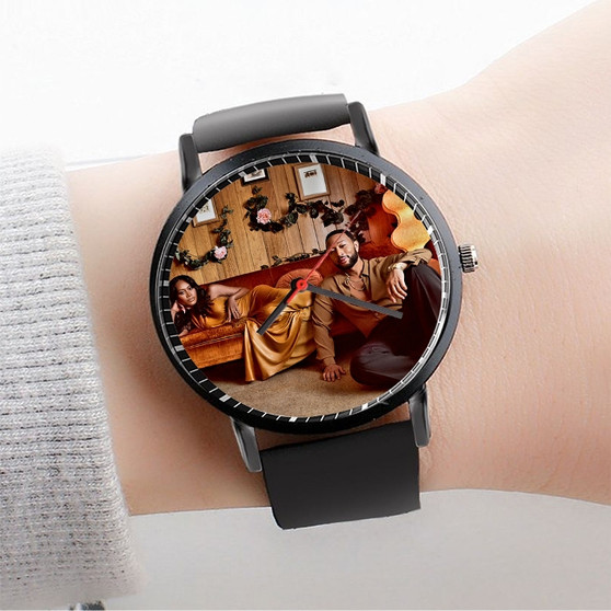 Pastele John Legend Honey ft Muni Long Custom Watch Awesome Unisex Black Classic Plastic Quartz Watch for Men Women Premium Gift Box Watches