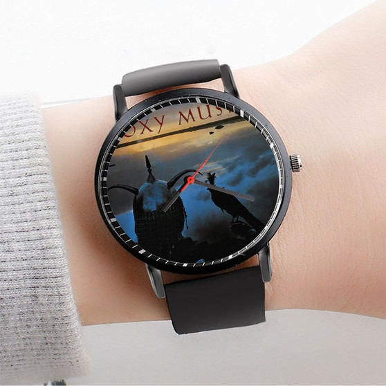 Pastele Roxy Music Tour 3 Custom Watch Awesome Unisex Black Classic Plastic Quartz Watch for Men Women Premium Gift Box Watches