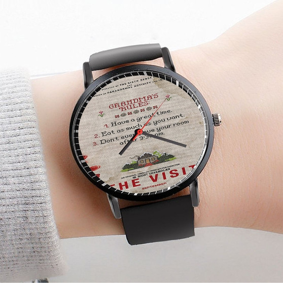 Pastele The Visit Movie Custom Watch Awesome Unisex Black Classic Plastic Quartz Watch for Men Women Premium Gift Box Watches