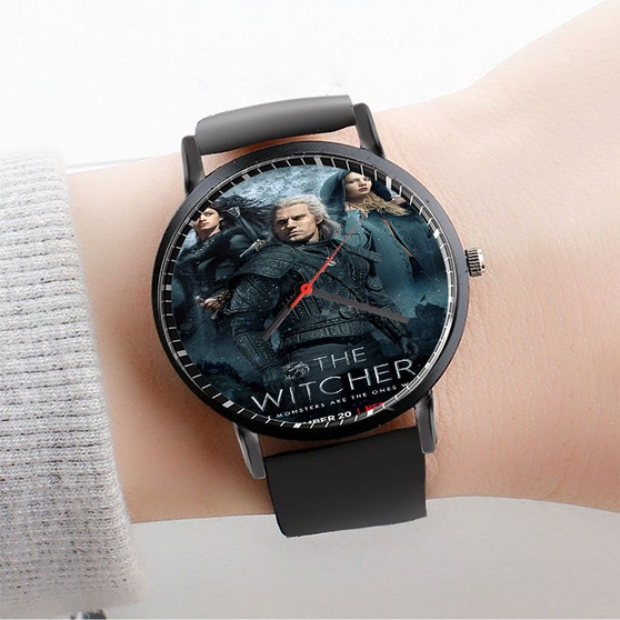 Pastele The Witcher Tv Series Custom Watch Awesome Unisex Black Classic Plastic Quartz Watch for Men Women Premium Gift Box Watches