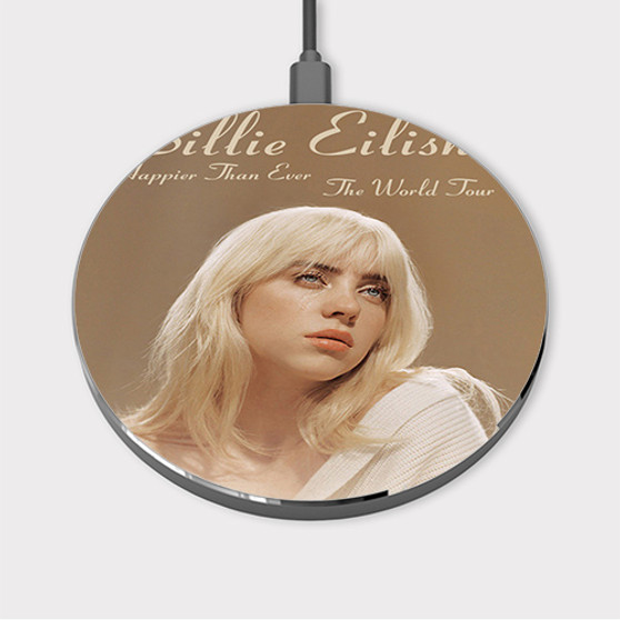 Pastele Billie Eilish Happier Than Ever The World Tour Custom Wireless Charger Awesome Gift Smartphone Android iOs Mobile Phone Charging Pad iPhone Samsung Asus Sony Nokia Google Magnetic Qi Fast Charger Wireless Phone Accessories