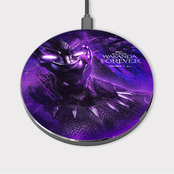 Pastele Black Panther Custom Wireless Charger Awesome Gift Smartphone Android iOs Mobile Phone Charging Pad iPhone Samsung Asus Sony Nokia Google Magnetic Qi Fast Charger Wireless Phone Accessories