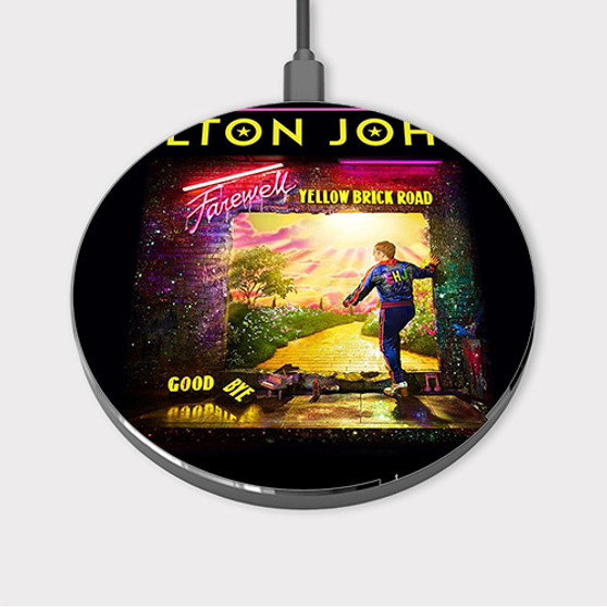 Pastele Elton John Farewell 2023 Tour jpeg Custom Wireless Charger Awesome Gift Smartphone Android iOs Mobile Phone Charging Pad iPhone Samsung Asus Sony Nokia Google Magnetic Qi Fast Charger Wireless Phone Accessories