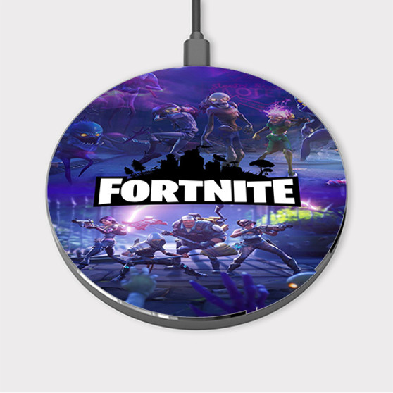 Pastele Fortnite Game Custom Wireless Charger Awesome Gift Smartphone Android iOs Mobile Phone Charging Pad iPhone Samsung Asus Sony Nokia Google Magnetic Qi Fast Charger Wireless Phone Accessories