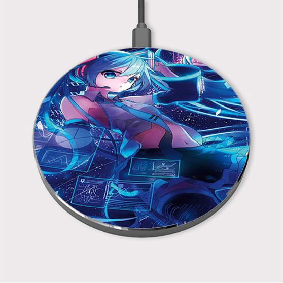 Pastele Hatsune Miku Custom Wireless Charger Awesome Gift Smartphone Android iOs Mobile Phone Charging Pad iPhone Samsung Asus Sony Nokia Google Magnetic Qi Fast Charger Wireless Phone Accessories