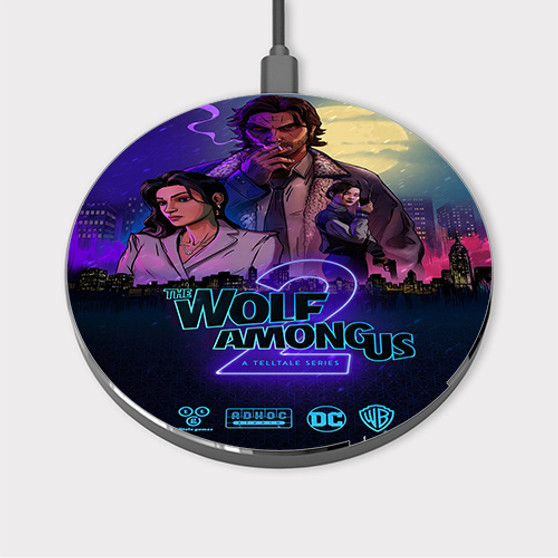 Pastele The Wolf Among Us 2 Custom Wireless Charger Awesome Gift Smartphone Android iOs Mobile Phone Charging Pad iPhone Samsung Asus Sony Nokia Google Magnetic Qi Fast Charger Wireless Phone Accessories