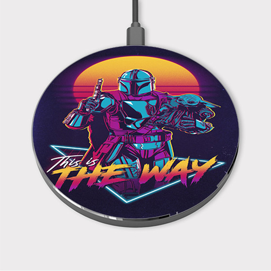 Pastele This is The Way Star Wars Custom Wireless Charger Awesome Gift Smartphone Android iOs Mobile Phone Charging Pad iPhone Samsung Asus Sony Nokia Google Magnetic Qi Fast Charger Wireless Phone Accessories