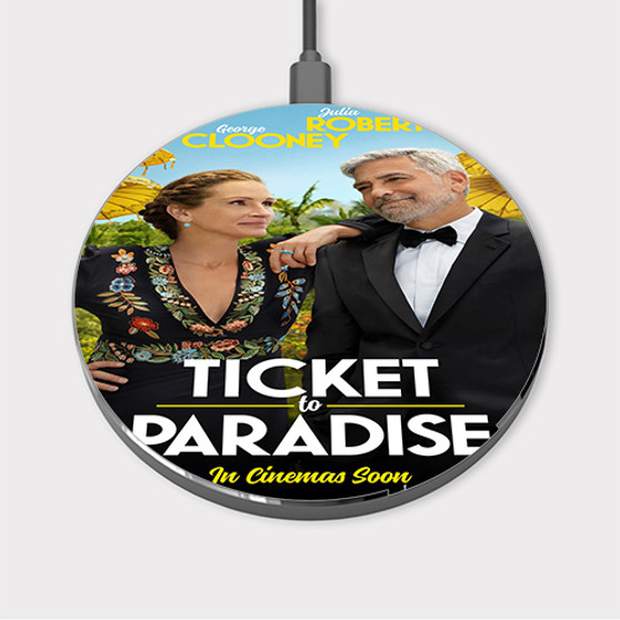 Pastele Ticket to Paradise Custom Wireless Charger Awesome Gift Smartphone Android iOs Mobile Phone Charging Pad iPhone Samsung Asus Sony Nokia Google Magnetic Qi Fast Charger Wireless Phone Accessories