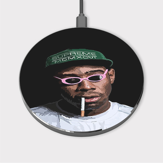 Pastele Tyler the Creator Custom Wireless Charger Awesome Gift Smartphone Android iOs Mobile Phone Charging Pad iPhone Samsung Asus Sony Nokia Google Magnetic Qi Fast Charger Wireless Phone Accessories