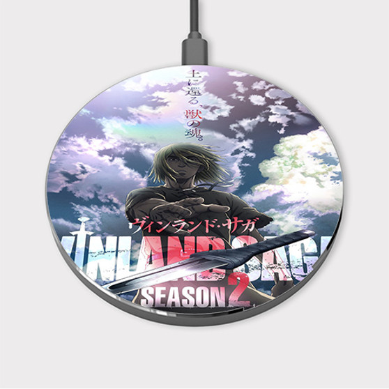 Pastele Vinland Saga Season 2 Anime Custom Wireless Charger Awesome Gift Smartphone Android iOs Mobile Phone Charging Pad iPhone Samsung Asus Sony Nokia Google Magnetic Qi Fast Charger Wireless Phone Accessories