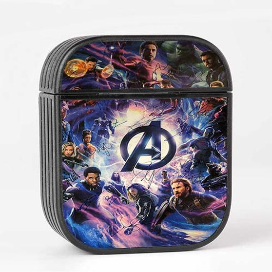 Pastele Avengers Poster Signed By Cast Custom AirPods Case Cover Awesome Personalized Apple AirPods Gen 1 AirPods Gen 2 AirPods Pro Hard Skin Protective Cover Sublimation Cases