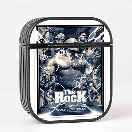 Pastele The Rock WWE Custom AirPods Case Cover Awesome Personalized Apple AirPods Gen 1 AirPods Gen 2 AirPods Pro Hard Skin Protective Cover Sublimation Cases