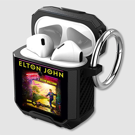Pastele Elton John Farewell 2023 Tour jpeg Custom Personalized AirPods Case Shockproof Cover Awesome The Best Smart Protective Cover With Ring AirPods Gen 1 2 3 Pro Black Pink Colors