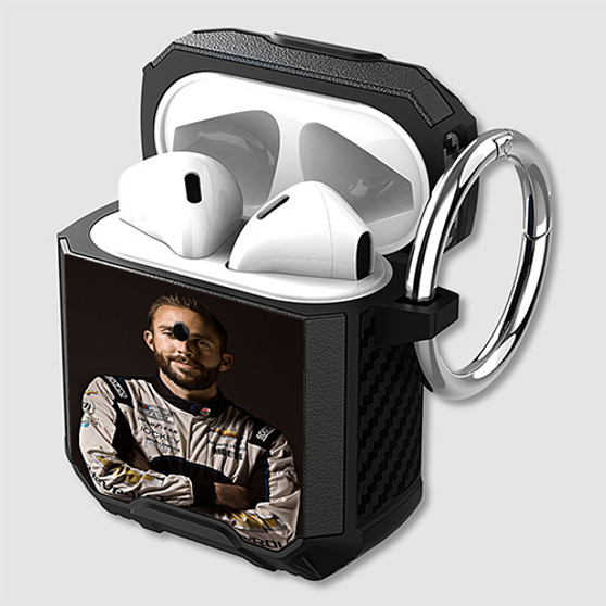 Pastele Ross Chastain Custom Personalized AirPods Case Shockproof Cover Awesome The Best Smart Protective Cover With Ring AirPods Gen 1 2 3 Pro Black Pink Colors