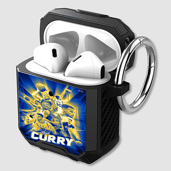 Pastele Stephen Curry Custom Personalized AirPods Case Shockproof Cover Awesome The Best Smart Protective Cover With Ring AirPods Gen 1 2 3 Pro Black Pink Colors