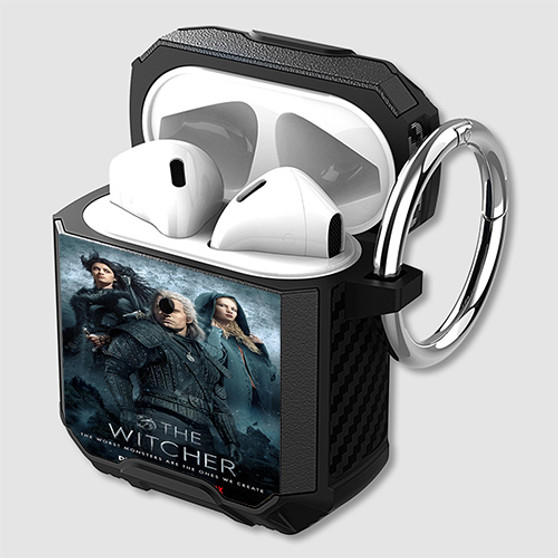 Pastele The Witcher Tv Series Custom Personalized AirPods Case Shockproof Cover Awesome The Best Smart Protective Cover With Ring AirPods Gen 1 2 3 Pro Black Pink Colors