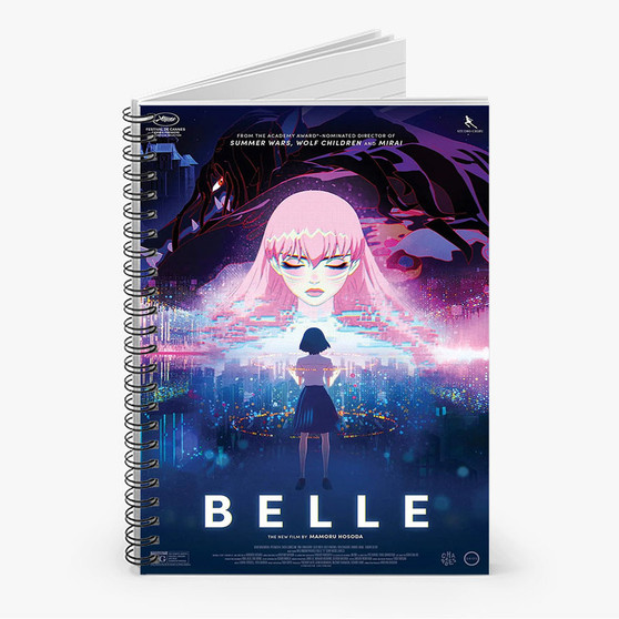 Pastele Belle Movie Custom Spiral Notebook Ruled Line Front Cover Awesome Printed Book Notes School Notes Job Schedule Note 90gsm 118 Pages Metal Spiral Notebook
