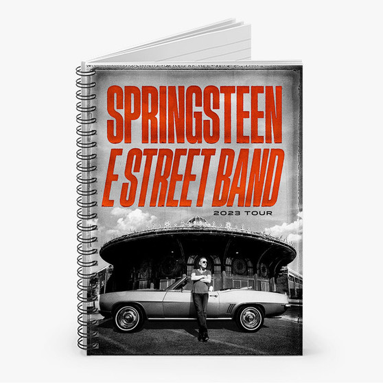 Pastele Bruce Springsteen E Street 2023 Tour jpeg Custom Spiral Notebook Ruled Line Front Cover Awesome Printed Book Notes School Notes Job Schedule Note 90gsm 118 Pages Metal Spiral Notebook