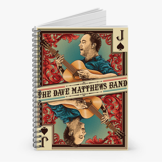 Pastele Dave Matthews Band Joker Custom Spiral Notebook Ruled Line Front Cover Awesome Printed Book Notes School Notes Job Schedule Note 90gsm 118 Pages Metal Spiral Notebook