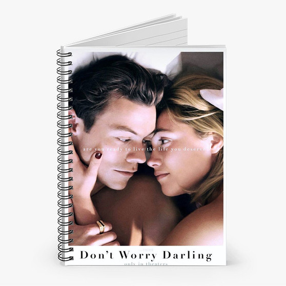Pastele Don t Worry Darling Movie Custom Spiral Notebook Ruled Line Front Cover Awesome Printed Book Notes School Notes Job Schedule Note 90gsm 118 Pages Metal Spiral Notebook
