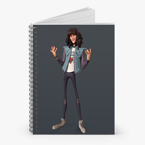 Pastele Eddie Munson Animation Stranger Things Custom Spiral Notebook Ruled Line Front Cover Awesome Printed Book Notes School Notes Job Schedule Note 90gsm 118 Pages Metal Spiral Notebook