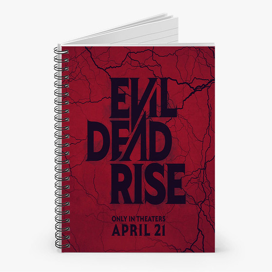 Pastele Evil Dead Rise Custom Spiral Notebook Ruled Line Front Cover Awesome Printed Book Notes School Notes Job Schedule Note 90gsm 118 Pages Metal Spiral Notebook