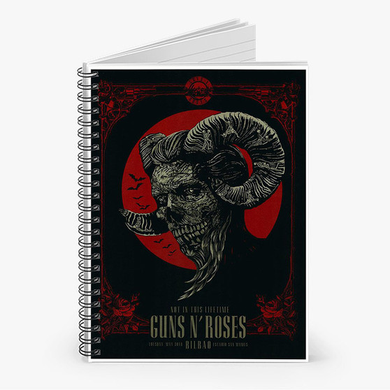 Pastele Guns N Roses Bilbao Spain Custom Spiral Notebook Ruled Line Front Cover Awesome Printed Book Notes School Notes Job Schedule Note 90gsm 118 Pages Metal Spiral Notebook