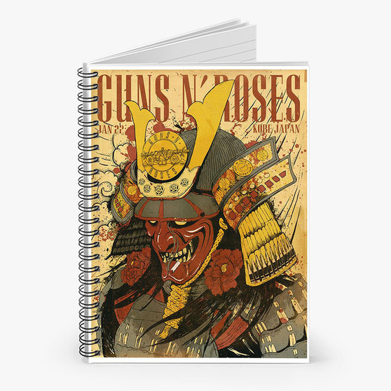 Pastele Guns N Roses Kobe Japan Custom Spiral Notebook Ruled Line Front Cover Awesome Printed Book Notes School Notes Job Schedule Note 90gsm 118 Pages Metal Spiral Notebook