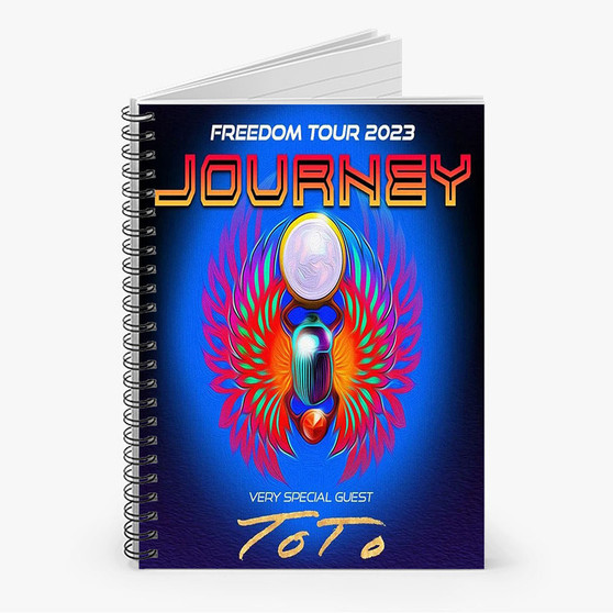 Pastele Journey 2023 Freedom Tour Custom Spiral Notebook Ruled Line Front Cover Awesome Printed Book Notes School Notes Job Schedule Note 90gsm 118 Pages Metal Spiral Notebook