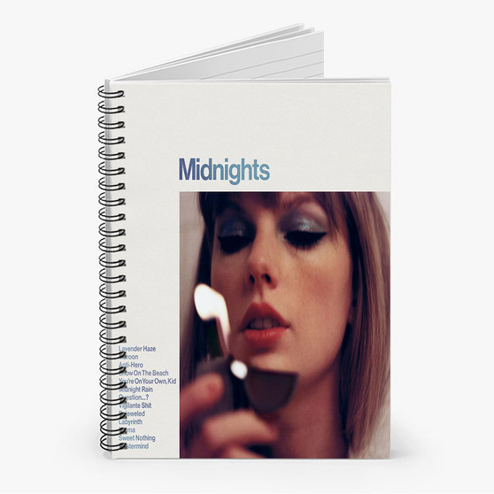Pastele Taylor Swift Midnights 3am Edition jpeg Custom Spiral Notebook Ruled Line Front Cover Awesome Printed Book Notes School Notes Job Schedule Note 90gsm 118 Pages Metal Spiral Notebook