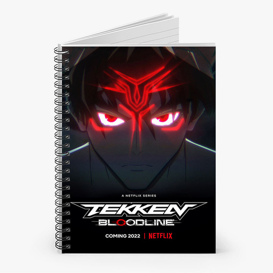 Pastele Tekken Bloodline Custom Spiral Notebook Ruled Line Front Cover Awesome Printed Book Notes School Notes Job Schedule Note 90gsm 118 Pages Metal Spiral Notebook