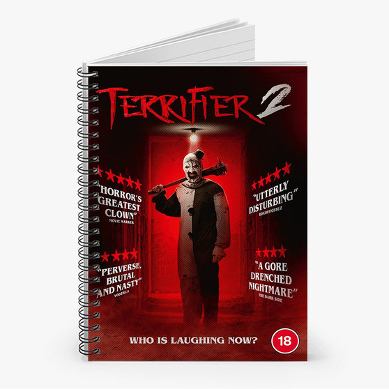 Pastele Terrifier 2 Movie Custom Spiral Notebook Ruled Line Front Cover Awesome Printed Book Notes School Notes Job Schedule Note 90gsm 118 Pages Metal Spiral Notebook