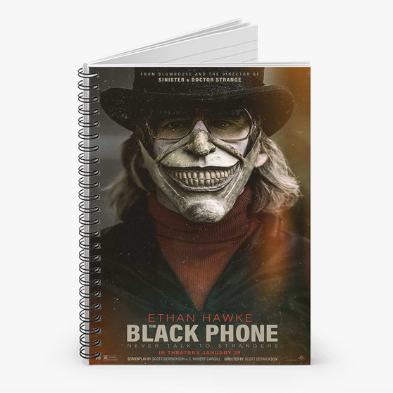 Pastele The Black Phone Custom Spiral Notebook Ruled Line Front Cover Awesome Printed Book Notes School Notes Job Schedule Note 90gsm 118 Pages Metal Spiral Notebook