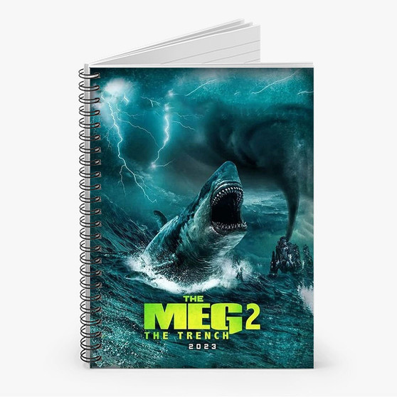 Pastele The Meg 2 The Trench Custom Spiral Notebook Ruled Line Front Cover Awesome Printed Book Notes School Notes Job Schedule Note 90gsm 118 Pages Metal Spiral Notebook