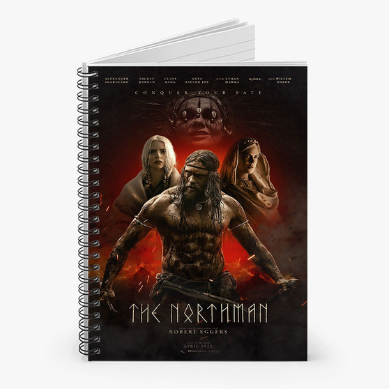 Pastele The Northman 2 Custom Spiral Notebook Ruled Line Front Cover Awesome Printed Book Notes School Notes Job Schedule Note 90gsm 118 Pages Metal Spiral Notebook