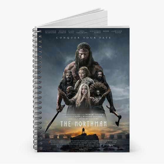 Pastele The Northman Conquer Your Fate jpeg Custom Spiral Notebook Ruled Line Front Cover Awesome Printed Book Notes School Notes Job Schedule Note 90gsm 118 Pages Metal Spiral Notebook