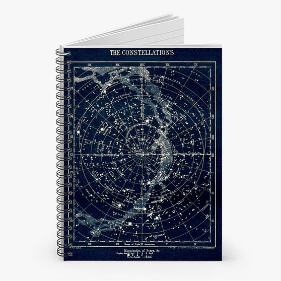 Pastele The Star Constellation Custom Spiral Notebook Ruled Line Front Cover Awesome Printed Book Notes School Notes Job Schedule Note 90gsm 118 Pages Metal Spiral Notebook